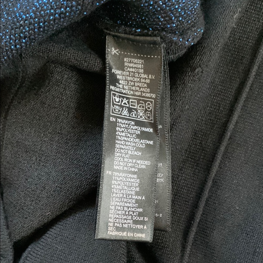 Elegant Blue and Black Women's Dress - Picture 4 of 4